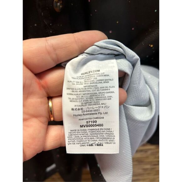 Hurley Brown Spatter Paint Vented Long Sleeve Extra Large (XL) - Picture 7 of 7